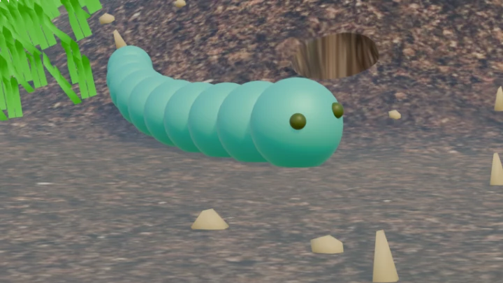 Blender worm animation