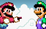 Mario shoots Luigi