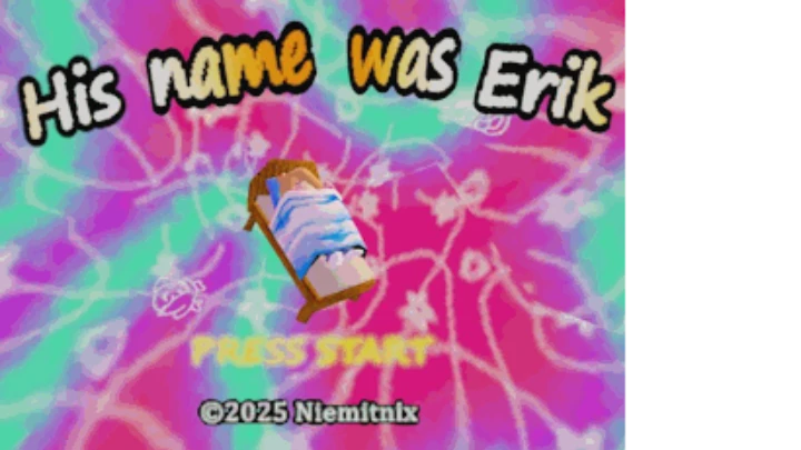 His name was Erik title screen mockup