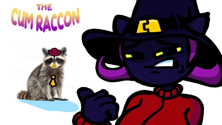 Mittens Meet The Cum-Raccoon