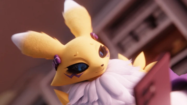 Renamon and Aak having explosive fun