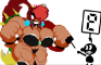 Who's cooking tonight but with bowsette and Mr game and watch