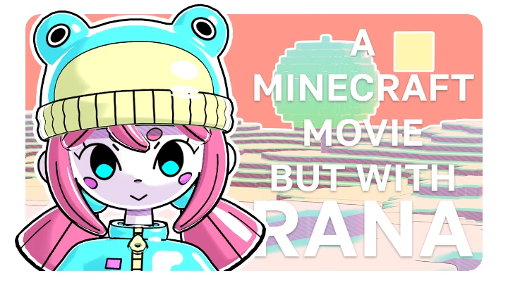A Minecraft Movie with the placeholder player character