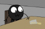 OwO spills a drink