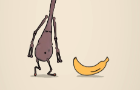Banana on the ground