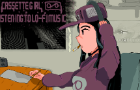 cassette girl listening to lo-fi music