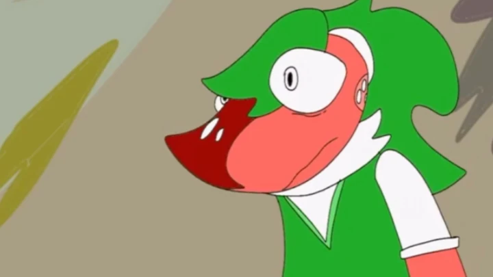 Sprout stares at a clock