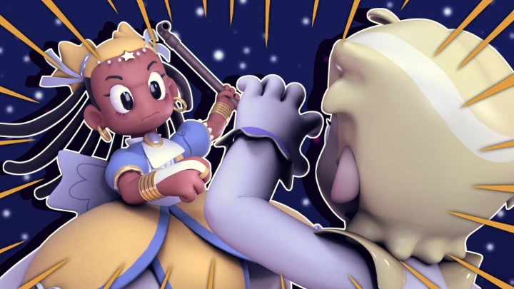 Reanimated a scene from "Pretty please I don't wanna be a magical girl"