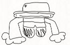 Dr. Hat doing a dance