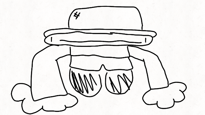 Dr. Hat doing a dance