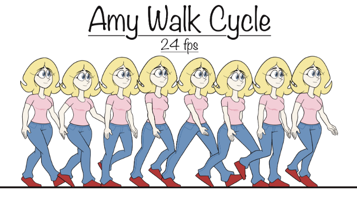 Amy’s Walk Cycle (24 fps)