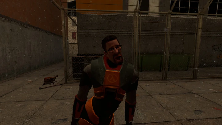 Gordon Freeman Crowbars A Headcrab