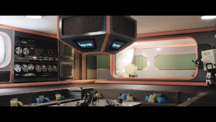 Crew Lounge — Asteroid Mining Ship