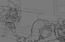 Slayers re-animated W.I.P. with Amelia and Penelope! ❤️💜🦔🐩