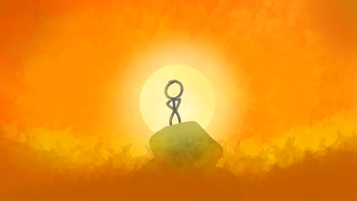 Guy Jumping From a Hill