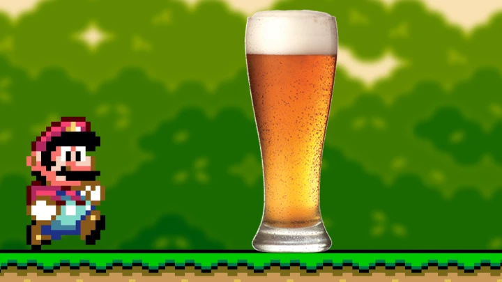 super mario is drunk!