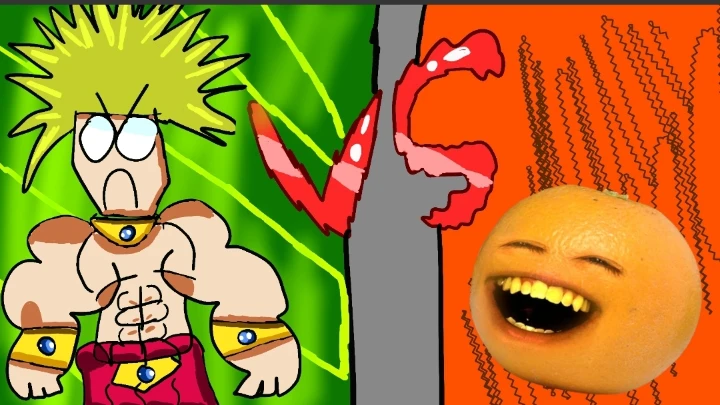 DBZ:BROLY VS ANNOYING ORANGE