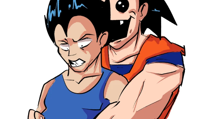 goku tells vegeta a joke