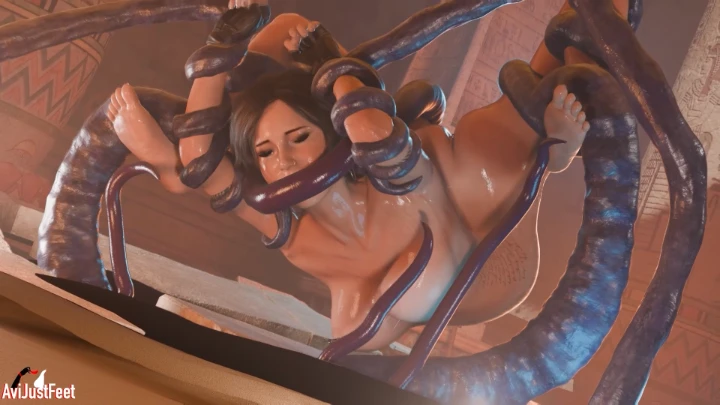 Lara Escape from Tickle Tentacles!